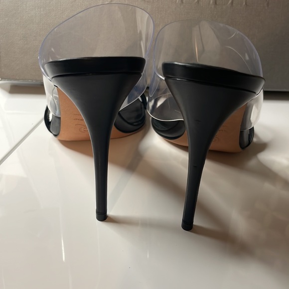 New Alexander McQueen black/crystal high heel sandals Size 37 - Picture 4 of 8